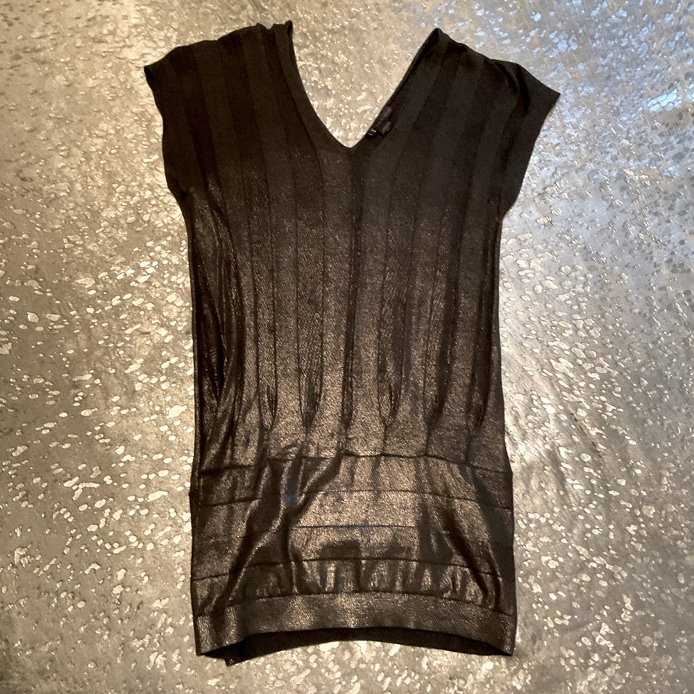 AX Metallic Silver Tunic Sweater